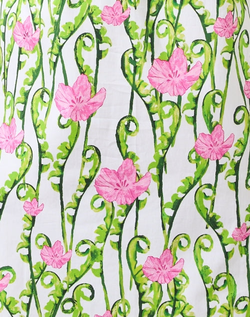 Stylish Pink and Green Floral Shift Dress for New Season