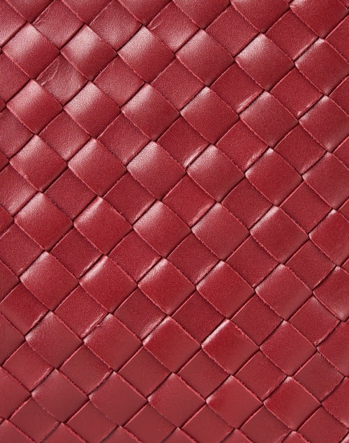 Marni Red Hand - woven Leather Single - strap Shoulder Handbag