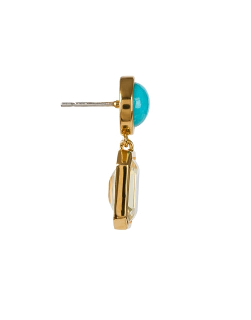 Mini Luxurious Multi - Gemstone Drop Earrings for Women