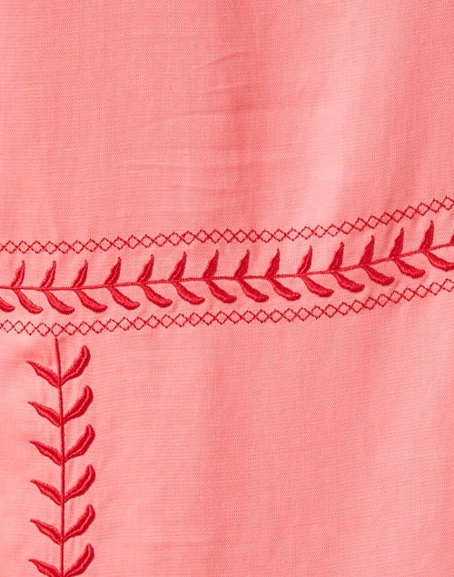 Stylish Pink Embroidered Women's Melissa Dress for Vacation