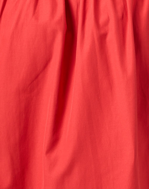 Elegant Lightweight Cotton Blend Mina Red Midi Dress