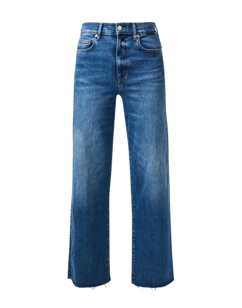 Frame's Stylish Blue Stretch Wide Leg High Rise Slim Jeans