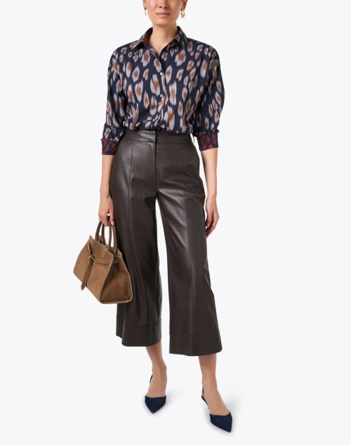 Stylish Tyra 100% Cotton Leopard Print Button - Front Shirt