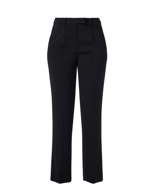 Stylish Black Straight-Leg Pleated Trousers by Emporio Armani