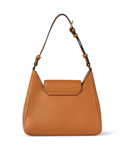 Stylish Multrees Tan Leather Slouchy Hobo Shoulder to Crossbody Bag