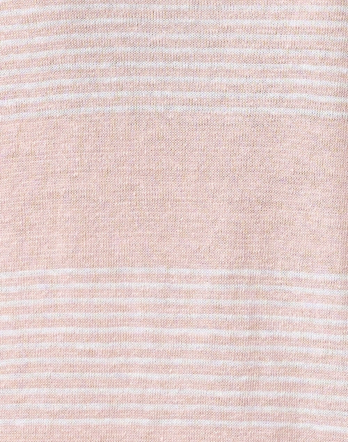 Stylish Pink and White Striped Linen Sweater for Transitional Wardrobe