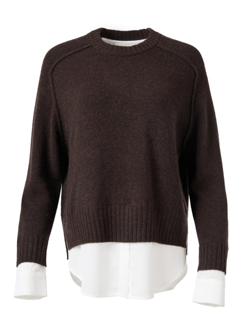 Parson Brown Stylish Wool Cashmere Blend Look - alike Sweater for a Chic Appearance