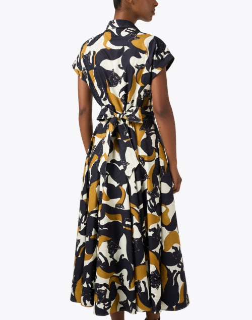 Stylish Sara Roka Danielle Fox Motif A-Line Maxi Dress