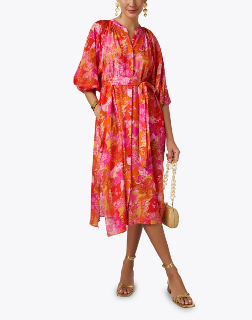 Stylish Claudette Women's Red Printed Dress for Elegant Outings