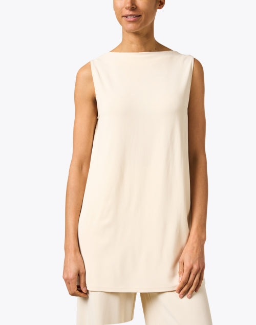 Elegant Ivory Sleeveless Women's Blouse for Summer Fashion