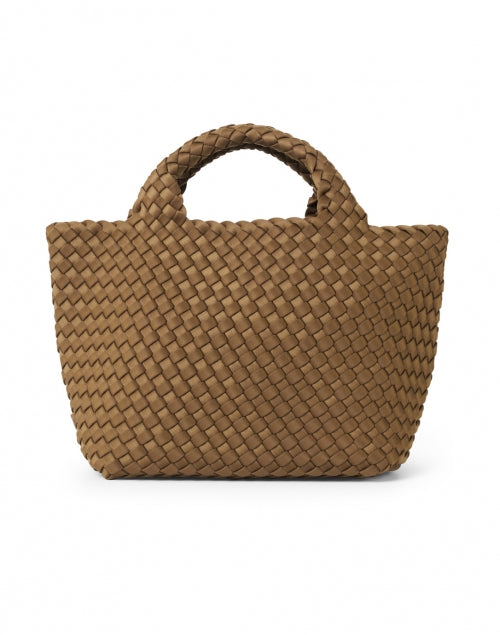 Small Solid Mink Brown Handwoven Handbag Inspired by St. Barths