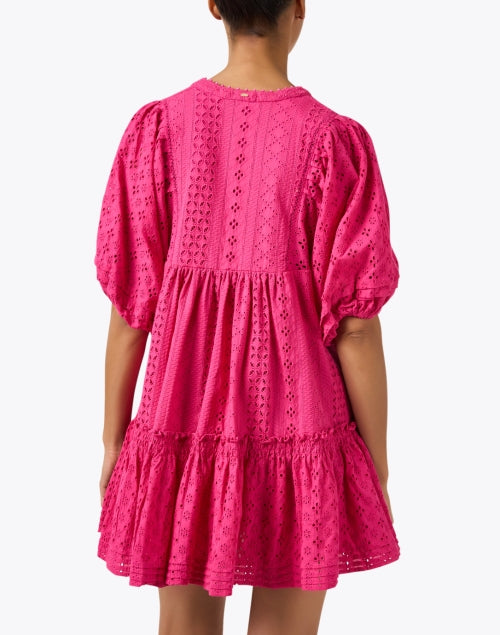 Aria Women's Pink Eyelet Mini Dress for Effortless Getaways