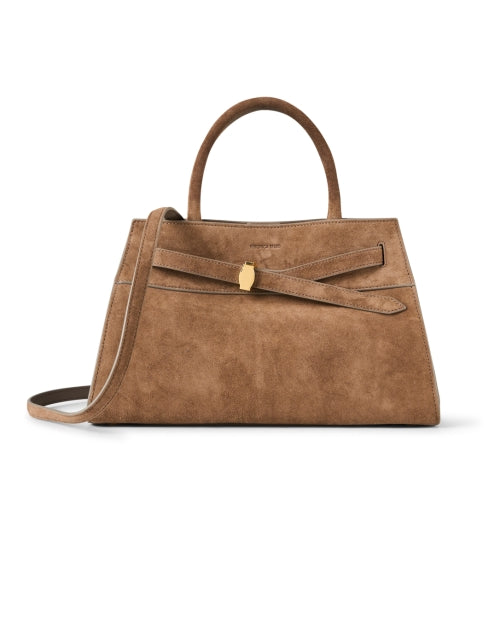Veronica Beard's Tan Luxury Suede Dash Bag for Modern Women