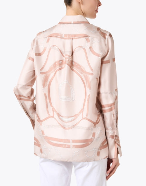 Lexington Women's Pink Print 100% Silk Casual Shirt for Weekdays