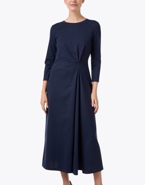 Navy Blue Balenio Jersey A-Line Dress by Weekend Max Mara