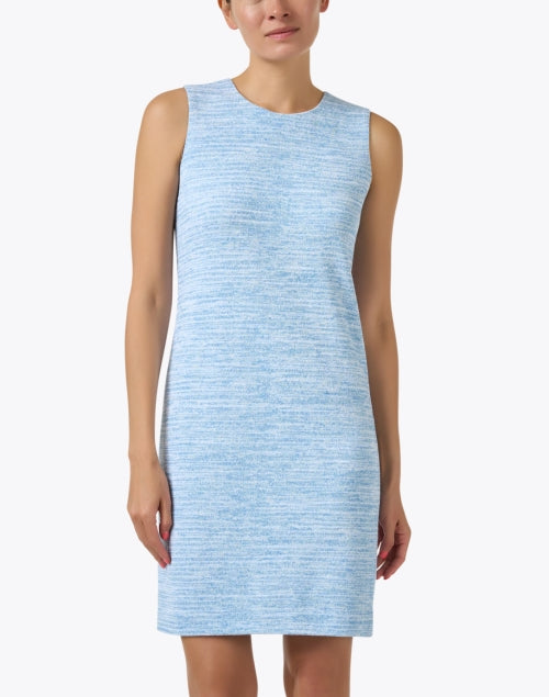 Stylish Lightweight Blue Linen-Cotton Knit Saverio Dress