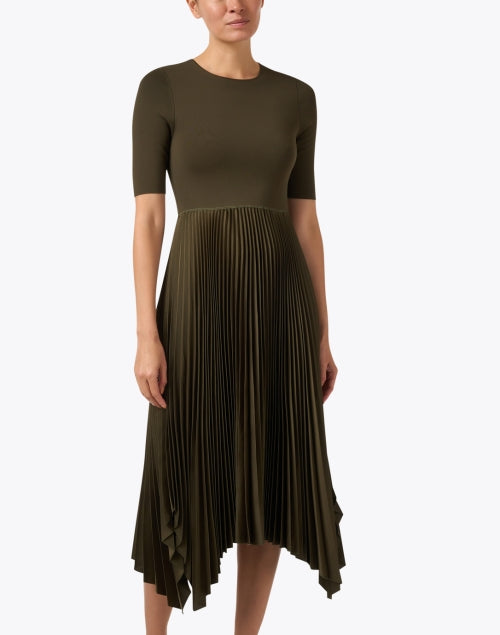 Exquisite Darni Green Fit-and-Flare Dress for Special Occasions