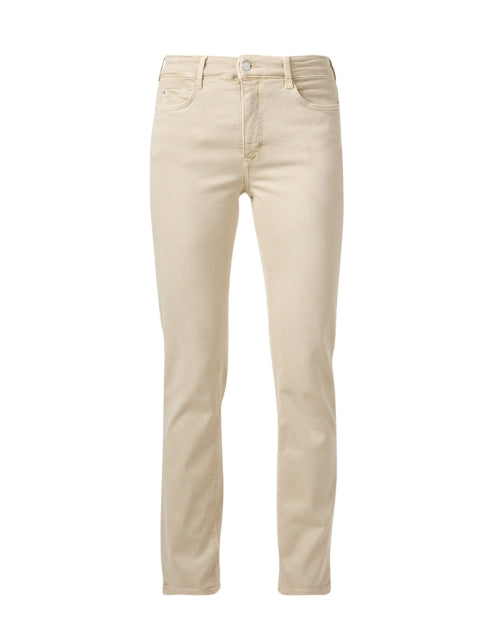 Dreamy Beige Color Straight-Leg Women's Denim Jeans