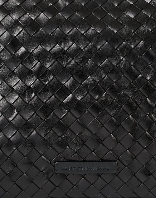 Stylish Black Woven Leather Mallory Crossbody Bag for Day Trips