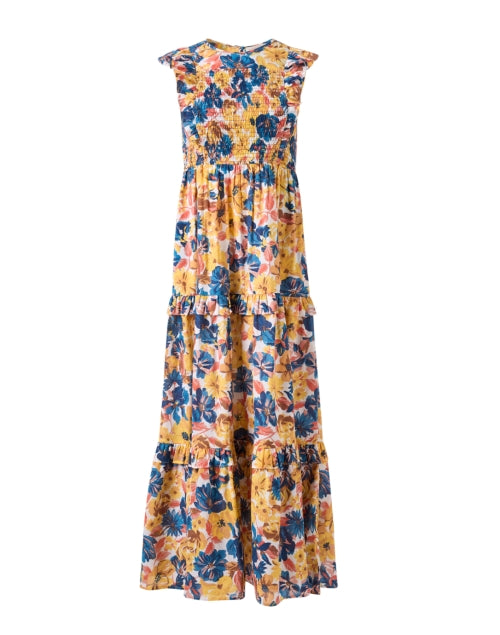 Stylish Iris Multi - Print 100% Cotton Women's Dress