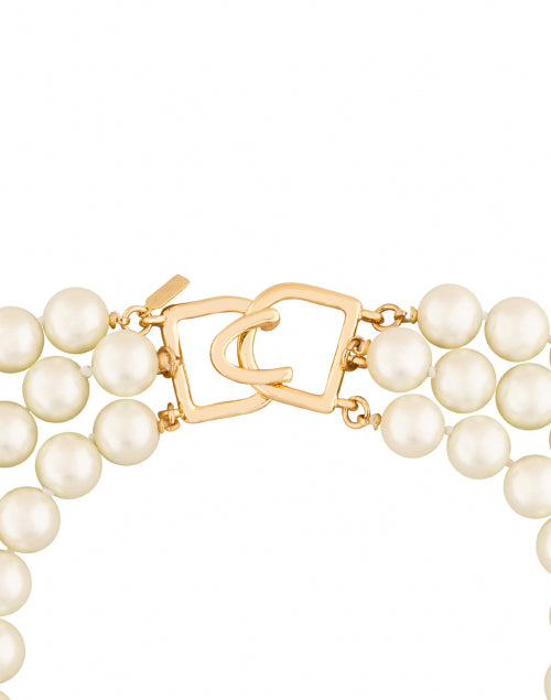 Elegant Pearl Three - Strand Necklace by Kenneth Jay Lane