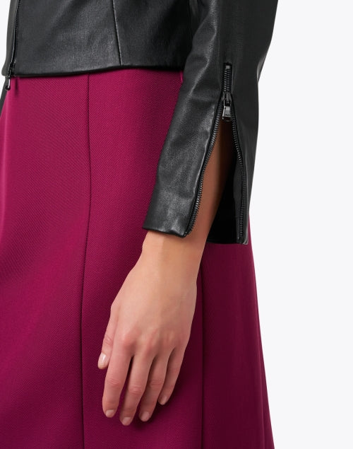 Stretchy Black Genuine Leather Men's/Women's Jacket for Fashionable Layering