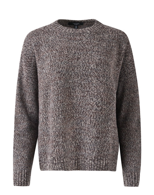 Stylish Moxa Brown Relaxed-fit 100% Wool Sweater by Weekend Max Mara