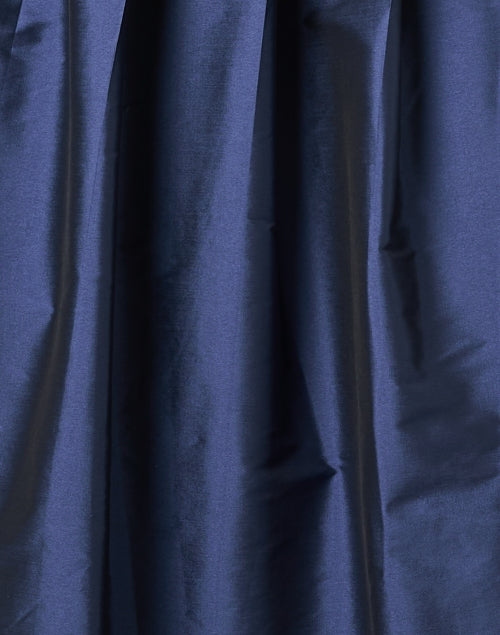 Navy Blue Lustrous Taffeta Women's Wrap Skirt for a Classic Look