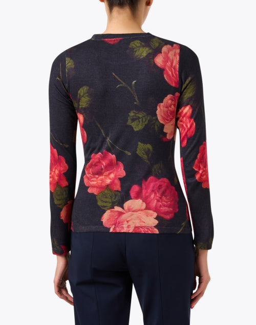 Elegant Rose - Printed Luxurious Bamboo, Cashmere & Silk Blend Sweater