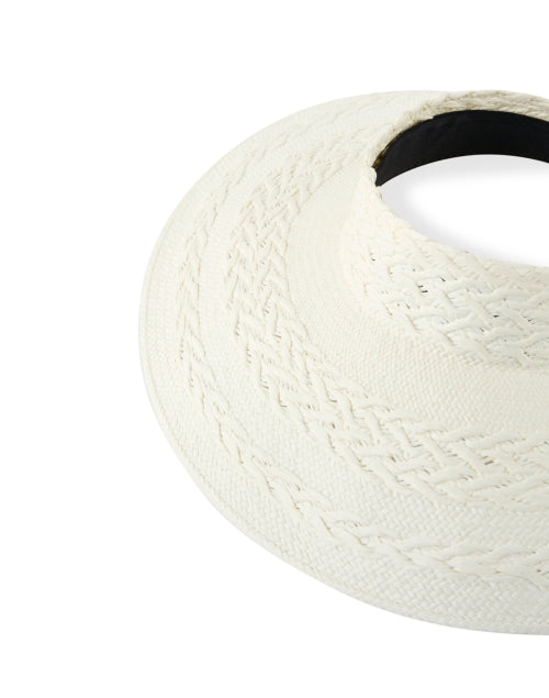 Elegant Handwoven Redwood White Braided Visor for Summer