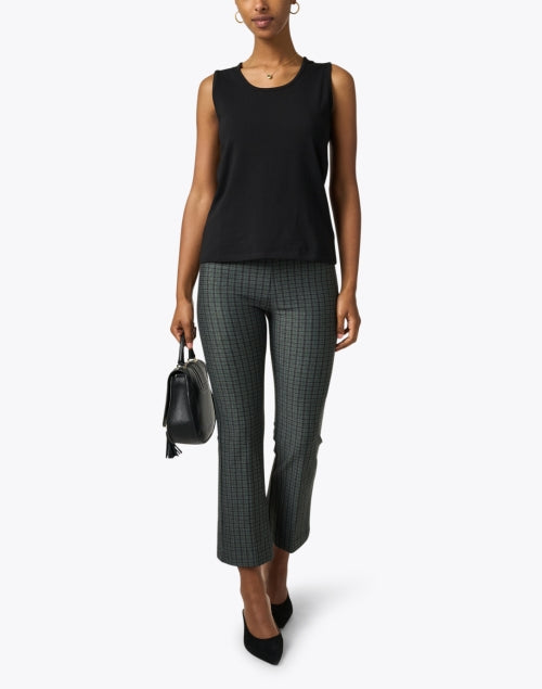 Soft Black Stretchable Cotton Tank Top for Layering