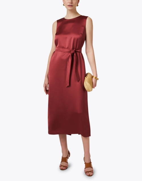 Weekend Max Mara Women's Baiardo Sleeveless Midi Rust Red Formal Dress