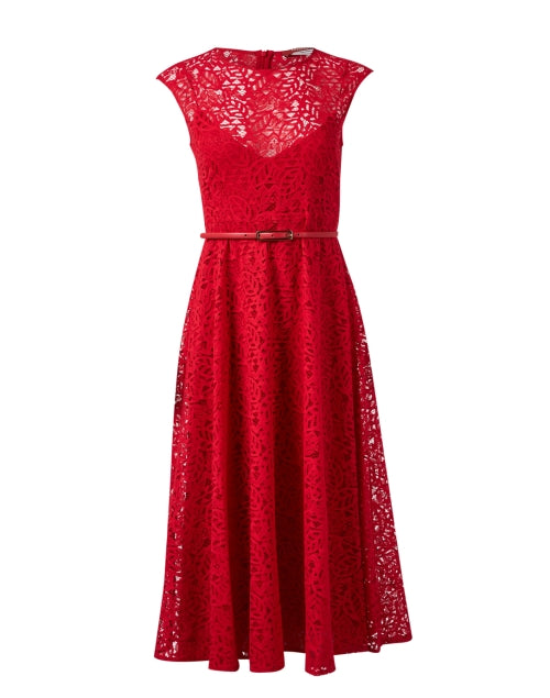 Stunning Max Mara Studio Pioggia Red Lace Women's Dress
