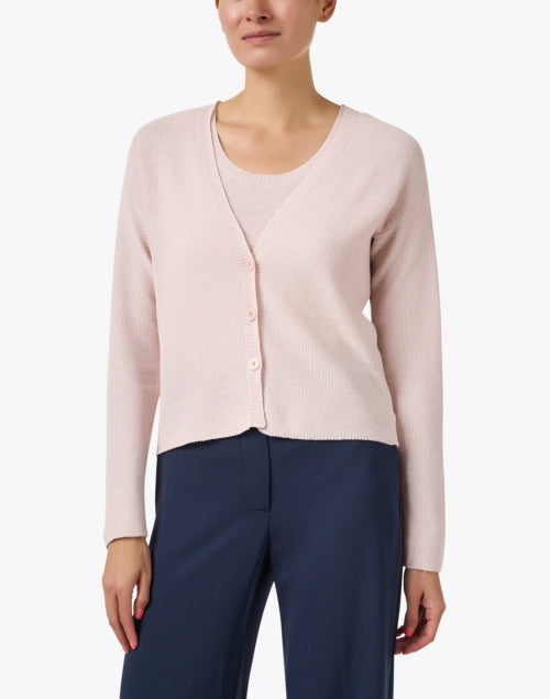 Stylish Sammy Pink Linen-Cotton Blend Cardigan for New Season