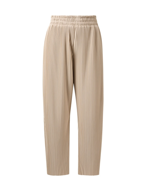 Max Mara Leisure Rolanda Beige Women's Pleated Wide - Leg Casual Pants