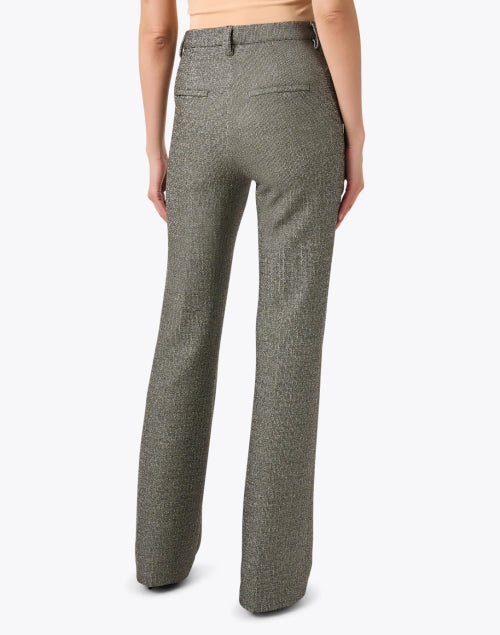 Joana Grey Metallic Lurex Boucle Straight - Leg Slim - Fit Women's Pants