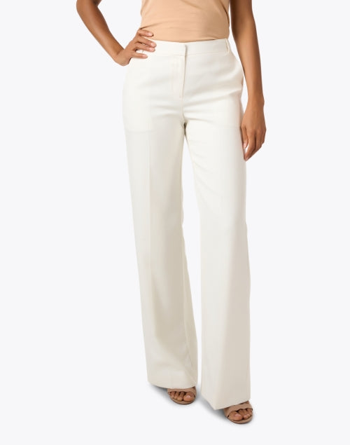 Elegant Misty Ivory Wide - Leg Slim - Fit Pants for Stylish Outfits