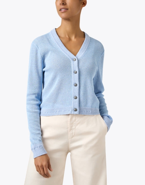 Kobi Halperin Anthia Light Blue Sequined Knit Cardigan for Women's Fashion