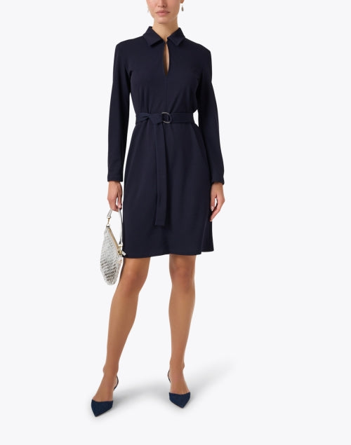 Navy Blue Dorema Women's Mini Dress by Max Mara Leisure