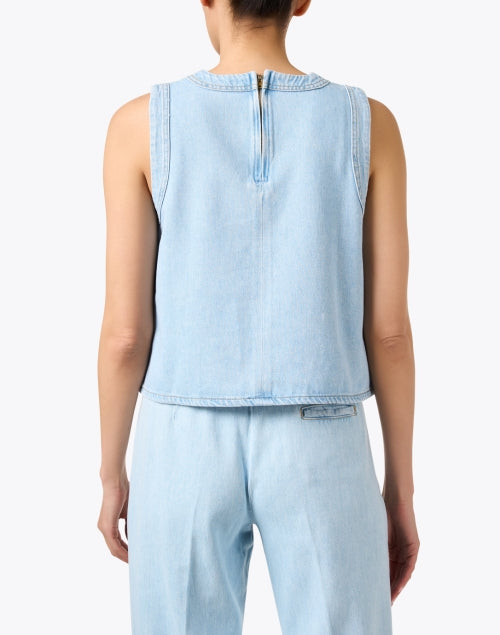 Stylish Light Blue Bleached Denim Tokono Top for Effortless Chic