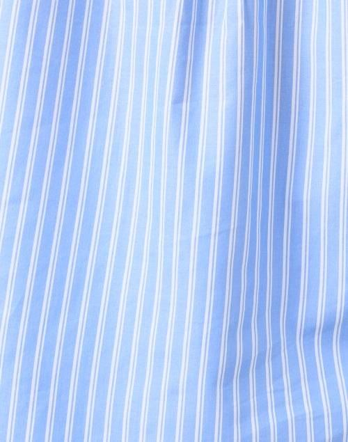 Percy Cotton Top with Blue and White Stripes - Ideal Coastal-Inspired Women's Fashion Piece
