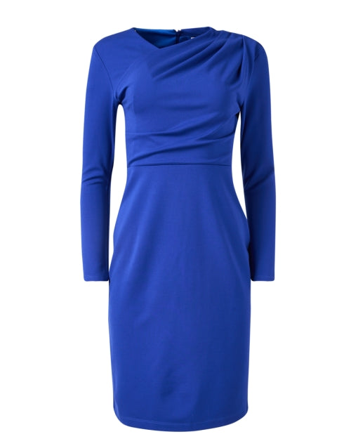 Chloe Kristyn's Elegant Bianca Blue Ponte Knit Women's Dress for Any Event