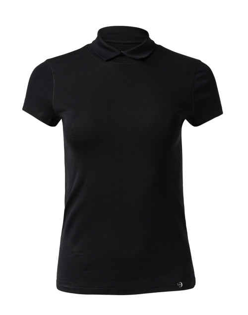 Navy Blue Knitted Women's Short Sleeve Top - A Classic Wardrobe Essential