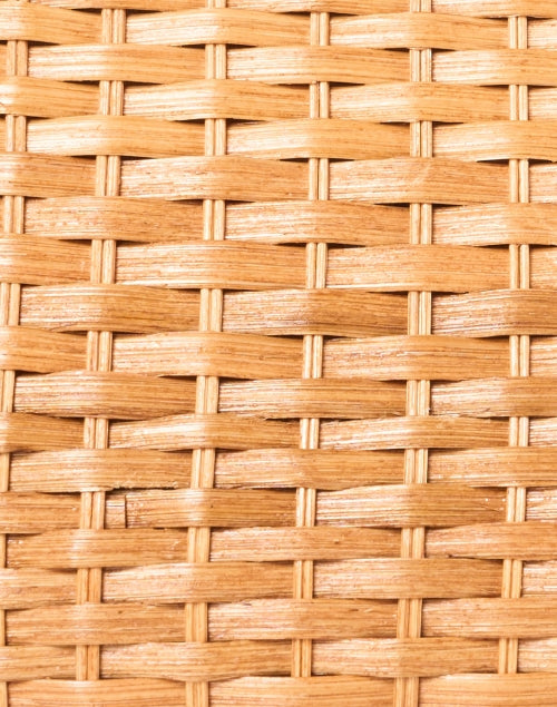 Serpui's Retro-Inspired Giulia Light Honey Wicker Handbag with Top Handle