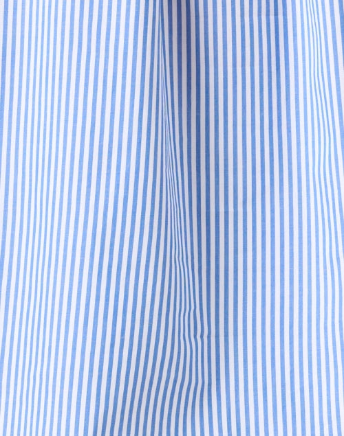 Stylish Emile Blue Striped Cotton Poplin Men's Dress Shirt