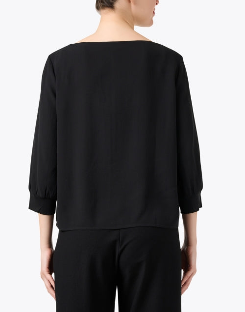 Elegant Black Women's Silk Georgette Fashion Top