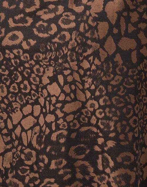 Kathleen Brown Leopard Print Cotton Dress for All - Day Wear