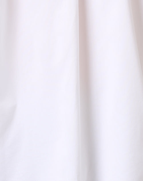 Cindy Relaxed-Fit White Stretch Cotton Henley Top