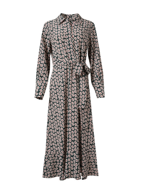 Silk Multi - Printed Women's Shirt Dress for Fashionable Ladies