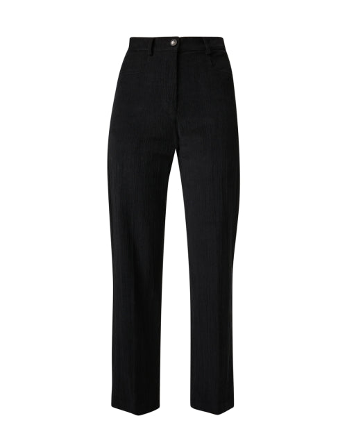 Jacques Comfortable Black Corduroy Straight-Leg Pants for a Smart Look